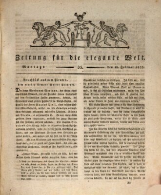 Zeitung für die elegante Welt Montag 18. Februar 1822
