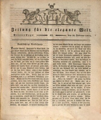 Zeitung für die elegante Welt Donnerstag 28. Februar 1822