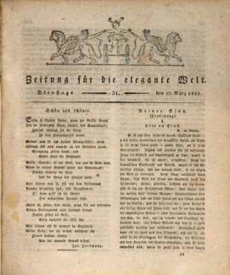 Zeitung für die elegante Welt Dienstag 12. März 1822