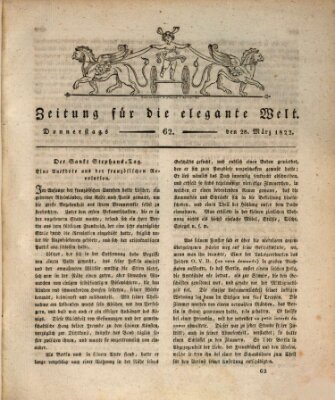 Zeitung für die elegante Welt Donnerstag 28. März 1822