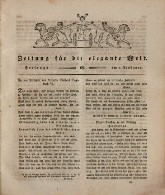 Zeitung für die elegante Welt Freitag 5. April 1822