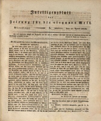 Zeitung für die elegante Welt Dienstag 16. April 1822