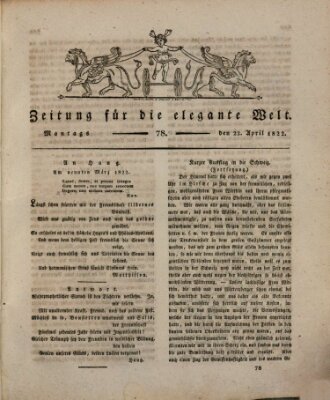 Zeitung für die elegante Welt Montag 22. April 1822