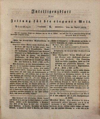 Zeitung für die elegante Welt Tuesday 30. April 1822