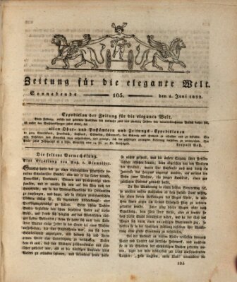 Zeitung für die elegante Welt Samstag 1. Juni 1822