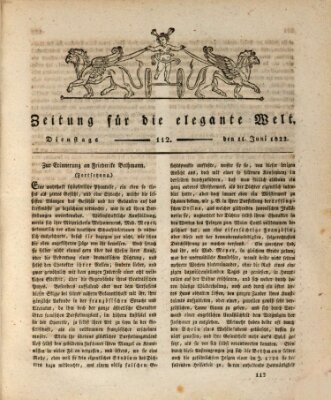 Zeitung für die elegante Welt Dienstag 11. Juni 1822