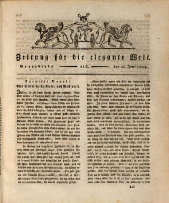 Zeitung für die elegante Welt Samstag 15. Juni 1822