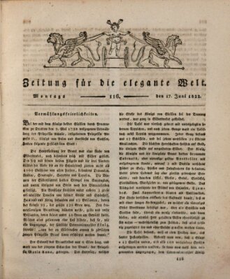 Zeitung für die elegante Welt Montag 17. Juni 1822