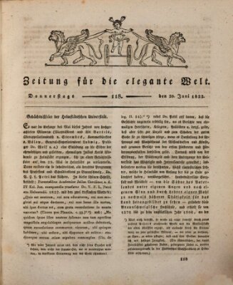 Zeitung für die elegante Welt Donnerstag 20. Juni 1822