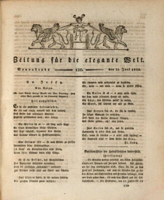 Zeitung für die elegante Welt Samstag 22. Juni 1822