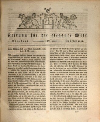 Zeitung für die elegante Welt Dienstag 2. Juli 1822