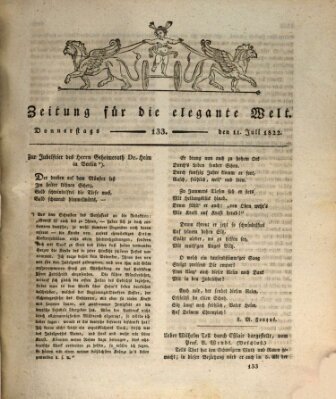 Zeitung für die elegante Welt Donnerstag 11. Juli 1822