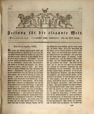 Zeitung für die elegante Welt Donnerstag 18. Juli 1822