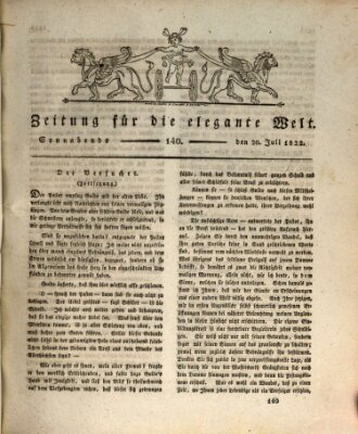 Zeitung für die elegante Welt Samstag 20. Juli 1822