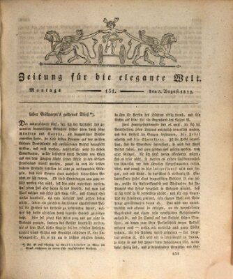 Zeitung für die elegante Welt Montag 5. August 1822