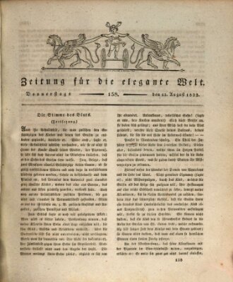 Zeitung für die elegante Welt Donnerstag 15. August 1822
