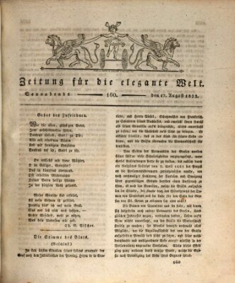 Zeitung für die elegante Welt Samstag 17. August 1822