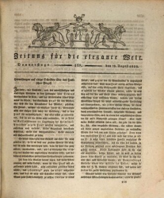 Zeitung für die elegante Welt Donnerstag 29. August 1822