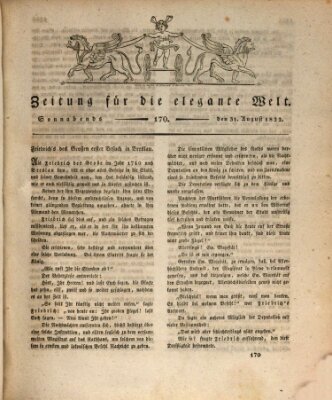 Zeitung für die elegante Welt Samstag 31. August 1822