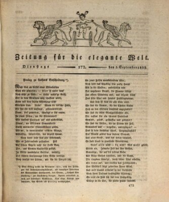 Zeitung für die elegante Welt Dienstag 3. September 1822