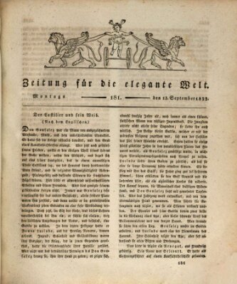 Zeitung für die elegante Welt Montag 16. September 1822