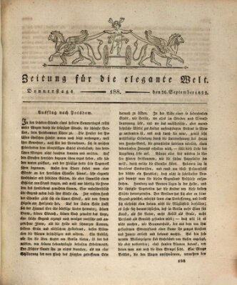 Zeitung für die elegante Welt Donnerstag 26. September 1822