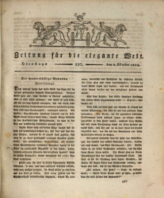 Zeitung für die elegante Welt Dienstag 8. Oktober 1822