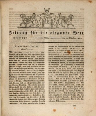 Zeitung für die elegante Welt Freitag 18. Oktober 1822