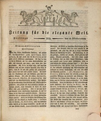 Zeitung für die elegante Welt Freitag 25. Oktober 1822