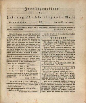 Zeitung für die elegante Welt Samstag 26. Oktober 1822