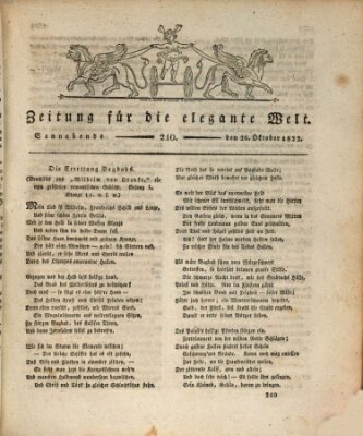 Zeitung für die elegante Welt Samstag 26. Oktober 1822