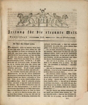 Zeitung für die elegante Welt Donnerstag 31. Oktober 1822