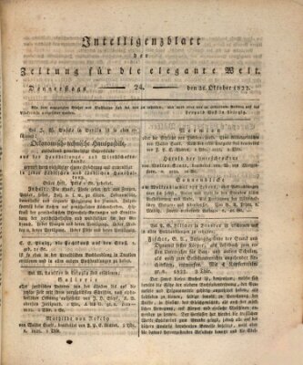 Zeitung für die elegante Welt Donnerstag 31. Oktober 1822