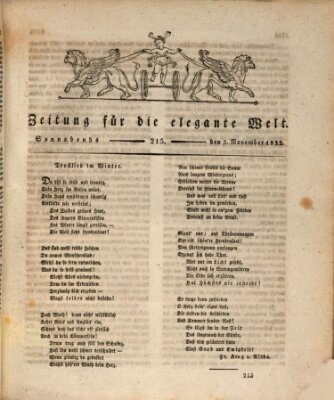 Zeitung für die elegante Welt Samstag 2. November 1822