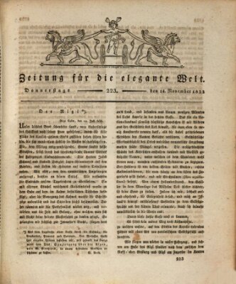 Zeitung für die elegante Welt Donnerstag 14. November 1822