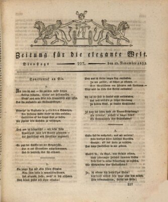 Zeitung für die elegante Welt Dienstag 19. November 1822