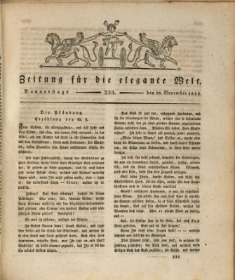 Zeitung für die elegante Welt Donnerstag 28. November 1822