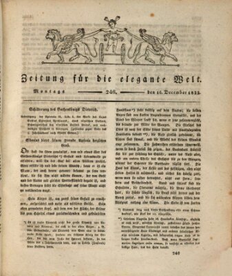 Zeitung für die elegante Welt Montag 16. Dezember 1822