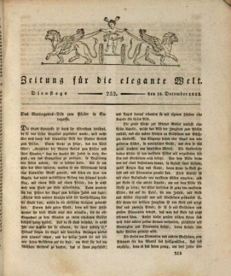 Zeitung für die elegante Welt Dienstag 24. Dezember 1822