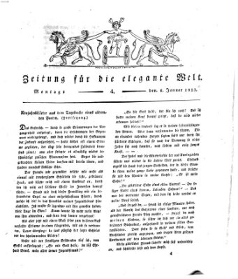 Zeitung für die elegante Welt Montag 6. Januar 1823