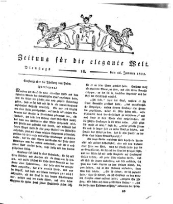 Zeitung für die elegante Welt Dienstag 14. Januar 1823