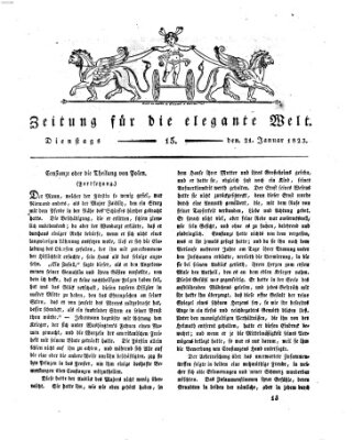 Zeitung für die elegante Welt Dienstag 21. Januar 1823