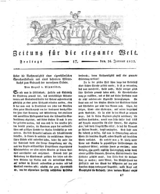 Zeitung für die elegante Welt Freitag 24. Januar 1823