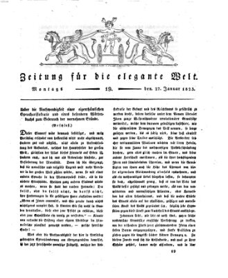 Zeitung für die elegante Welt Montag 27. Januar 1823