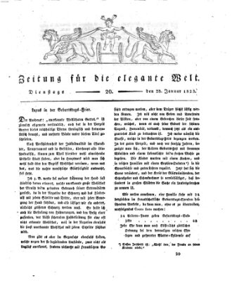 Zeitung für die elegante Welt Dienstag 28. Januar 1823