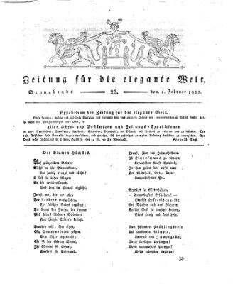 Zeitung für die elegante Welt Samstag 1. Februar 1823