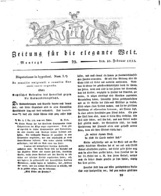 Zeitung für die elegante Welt Montag 10. Februar 1823