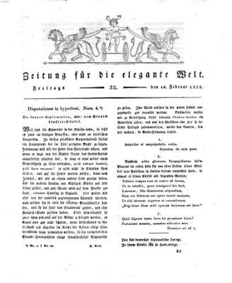 Zeitung für die elegante Welt Freitag 14. Februar 1823