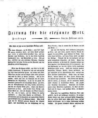 Zeitung für die elegante Welt Freitag 21. Februar 1823