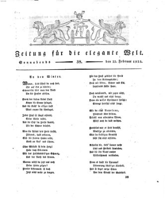 Zeitung für die elegante Welt Samstag 22. Februar 1823